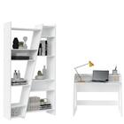 Kit Conjunto Mesa Escrivaninha Estante Quarto Home Office Pra