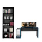 Kit Conjunto Mesa Escrivaninha Gamer Suporte Para Cpu Estante