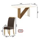 Kit Conjunto Mesa Iasmin 160 Cm 6 Cadeiras Sala De Jantar Coz