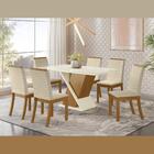 Kit Conjunto Mesa Solus 160 Cm 6 Cadeiras Sala De Jantar Cozi