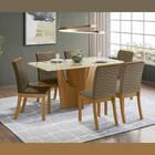 Kit Conjunto Mesa Vertice 160 Cm 6 Cadeiras Sala De Jantar Co
