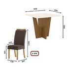 Kit Conjunto Mesa Vertice 90 Cm 4 Cadeiras Sala De Jantar Coz