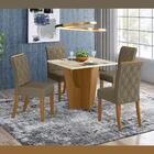 Kit Conjunto Mesa Vertice 90 Cm 4 Cadeiras Sala De Jantar Coz