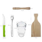 Kit Conjunto Para Caipirinha 5 Peças Copo De Vidro Socador