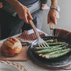 Kit Conjunto Para Churrasco Madeira E Inox Espátula Garfo E P