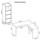 Kit Conjunto Para Escritório 4 Peças Marrom Studio Caemmun