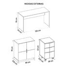 Kit Conjunto Para Escritório 5 Peças Cubic Branco Caemmun