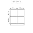 Kit Conjunto Para Escritório 5 Peças Cubic Branco Caemmun