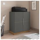 Kit Conjunto Para Escritório 6 Peças Cubic Cinza Caemmun