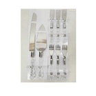 Kit Conjunto Para Servir Bolo Com Faca Espátula E Garfinhos D