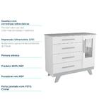 Kit Conjunto Quarto Bebê Berço Guarda Roupa 4 Portas Cômoda 3