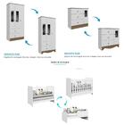 Kit Conjunto Quarto Bebê Berço Roupeiro 3 Portas Cômoda 3 Gav