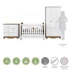 Kit Conjunto Quarto Infantil Bebê Berço 3 Em 1 Cômoda 3 Gavet