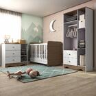 Kit Conjunto Quarto Infantil Bebê Berço 3 Em 1 Cômoda 3 Gavet
