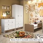 Kit Conjunto Quarto Infantil Bebê Berço 3 Em 1 Cômoda 3 Gavet
