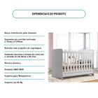Kit Conjunto Quarto Infantil Bebê Berço 3 Em 1 Cômoda 3 Gavet