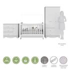 Kit Conjunto Quarto Infantil Bebê Berço 3 Em 1 Cômoda 3 Gavet