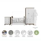 Kit Conjunto Quarto Infantil Bebê Berço Guarda Roupa 3 Portas