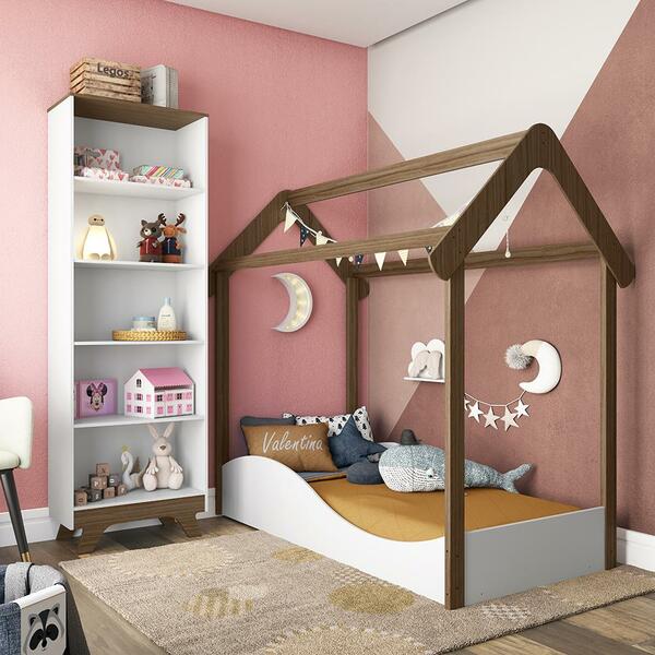 Kit Conjunto Quarto Infantil Bebê Mini Cama Montessoriana Est