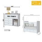 Kit Conjunto Quarto Infantil Cama Berço Cômoda Multiuso Gavet