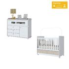 Kit Conjunto Quarto Infantil Cama Berço Cômoda Multiuso Gavet