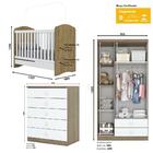 Kit Conjunto Quarto Infantil Guarda Roupa Roupeiro Cama Berço