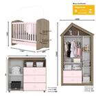 Kit Conjunto Quarto Infantil Guarda Roupa Roupeiro Cama Berço