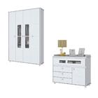 Kit Conjunto Quarto Infantil Guarda Roupa Roupeiro Cômoda Mul