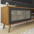 Kit Conjunto Rack E Painel Para Tv Até 60" 1 Porta 2 Pratelei