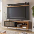 Kit Conjunto Rack E Painel Para Tv Até 60" 1 Porta 2 Pratelei