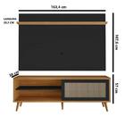 Kit Conjunto Rack E Painel Para Tv Até 60" 1 Porta 2 Pratelei