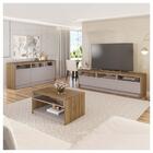 Kit Conjunto Sala De Estar Bancada Buffet Mesa Vectro Caemmun