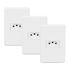 Kit Conjunto Tomada 2P+T 10A Branco Simon 19 3Unidades