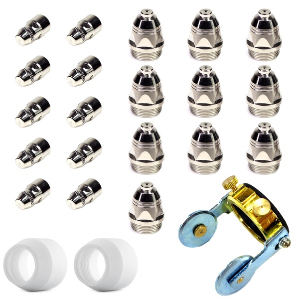 Kit Consumíveis Tocha Corte Plasma P80: 10 Un Bico - 10 Un El