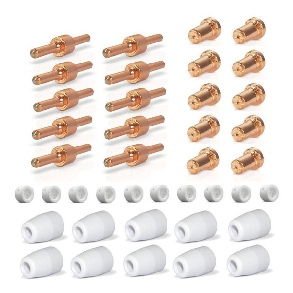 Kit Consumíveis Tocha Plasma Pt31: 10 Un. Bico Longo - 10 Un