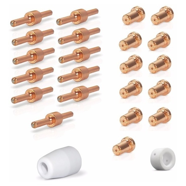 Kit Consumíveis Tocha Plasma Pt31: 12 Un. Bico Longo. - 12 Un