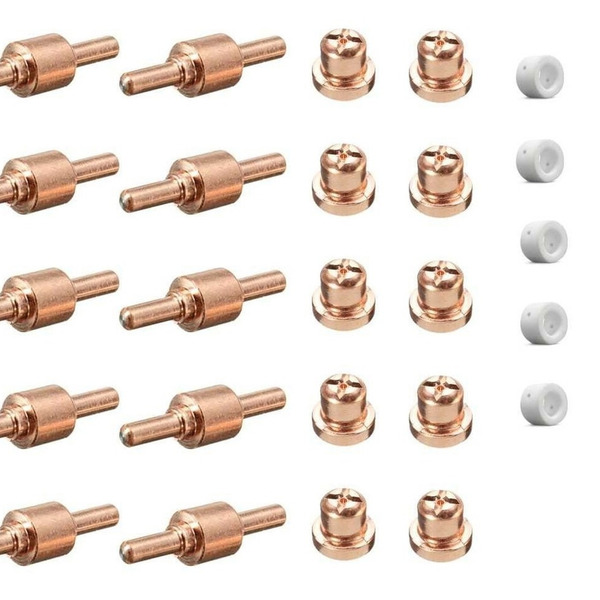 Kit Consumível Tocha Pt31 Cut40 Cut50 26 Peças Tipo Curto - 1