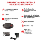 Kit Controle De Acesso Rfid Tag Acionador Fechadura Eletrica