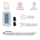 Kit Controle Remoto Para Ventilador Parede - 2 Ventiladores -