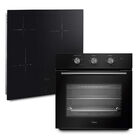Kit Cooktop 4 Bocas Elétrico Vitrocerâmico + Forno Elétrico D