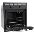 Kit Cooktop Preto Utra Chama 4 Bocas E Forno De Embutir À Gás