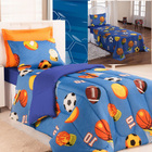 Kit Coordenado Edredom Com Lençol Solteiro Alegria - Azul - 1