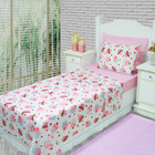 Kit Coordenado Edredom Com Lençol Solteiro Alegria - Rosa - 1