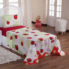 Kit Coordenado Edredom Com Lençol Solteiro Alegria Vermelho -