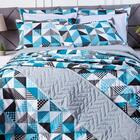 Kit Coordenado Edredom Orlando Cinza Dupla Face C/ Lençol Que