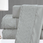 Kit Coordenado Grécia Cobre Leito + Jogo De Cama Queen Bordad