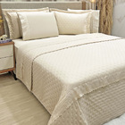 Kit Coordenado Grécia Cobre Leito + Jogo De Cama Queen Bordad