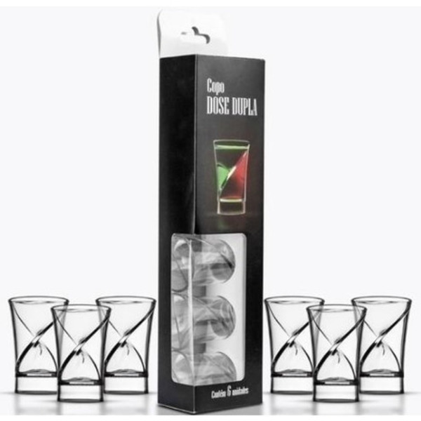 Kit Copo Dose Dupla Bebida Shot Tequila Festa C/ 12 Unidades
