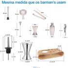 KIT Coqueteleira CAIPIRINHA 12 Peças Bar Profissional Drinks