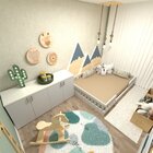 Kit Cori Com Cama Casal E Armário Baixo Montessoriano Branco/